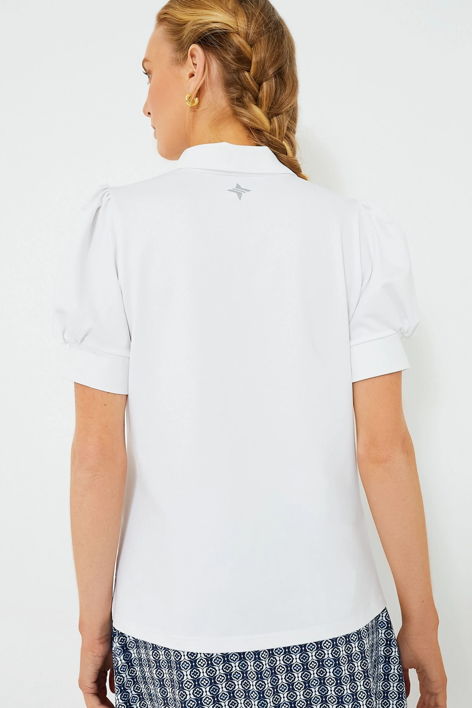 White Puff Sleeve Caroline Polo 6 White Puff Sleeve Caroline Polo - Image 4