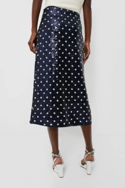 Baum Und Pferdgarten Navy Dotted Sequence Jily Skirt -MOTHER || Veronica Beard Shop ssDHlIIbp72g9ZI2iKavYCH9Amf6l1WG 1