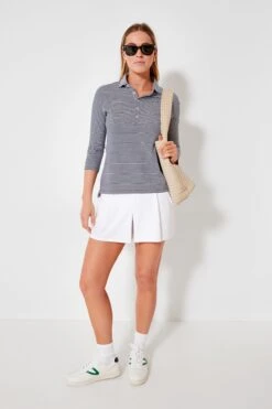 Navy And White Three Quarter Sleeve Polo 13 Navy And White Three Quarter Sleeve Polo -MOTHER || Veronica Beard Shop uNa3qGwdy1EEN5sYniOu4TMy9iFyqAcn 1