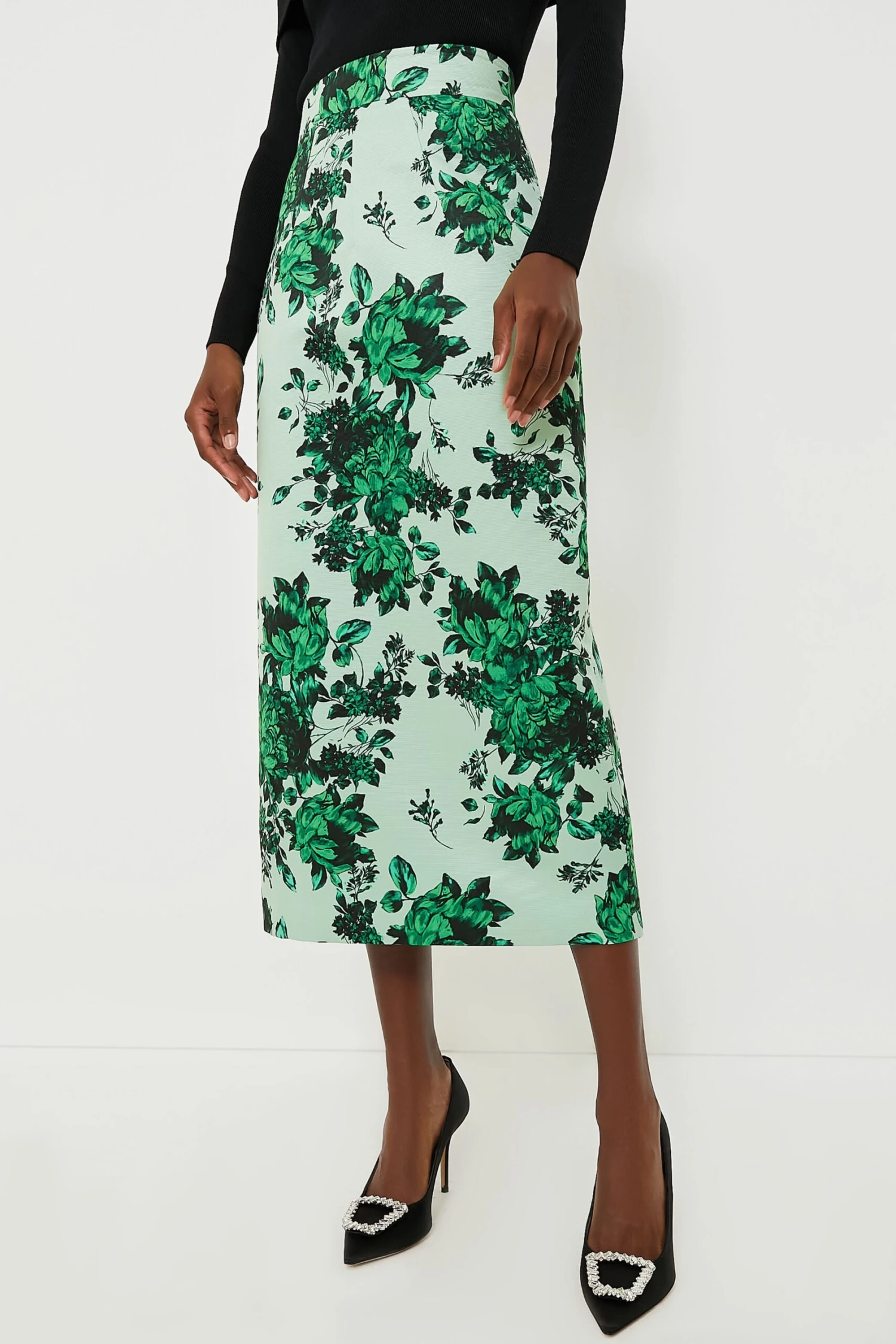 Green Festive Bouquet Lorinda Skirt 3 Green Festive Bouquet Lorinda Skirt