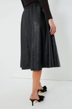 Black Vilma Vegan Leather Embossed Skirt -MOTHER || Veronica Beard Shop w0lxw2th47Z5P2V5cbqriskwpEvhyYQB 1