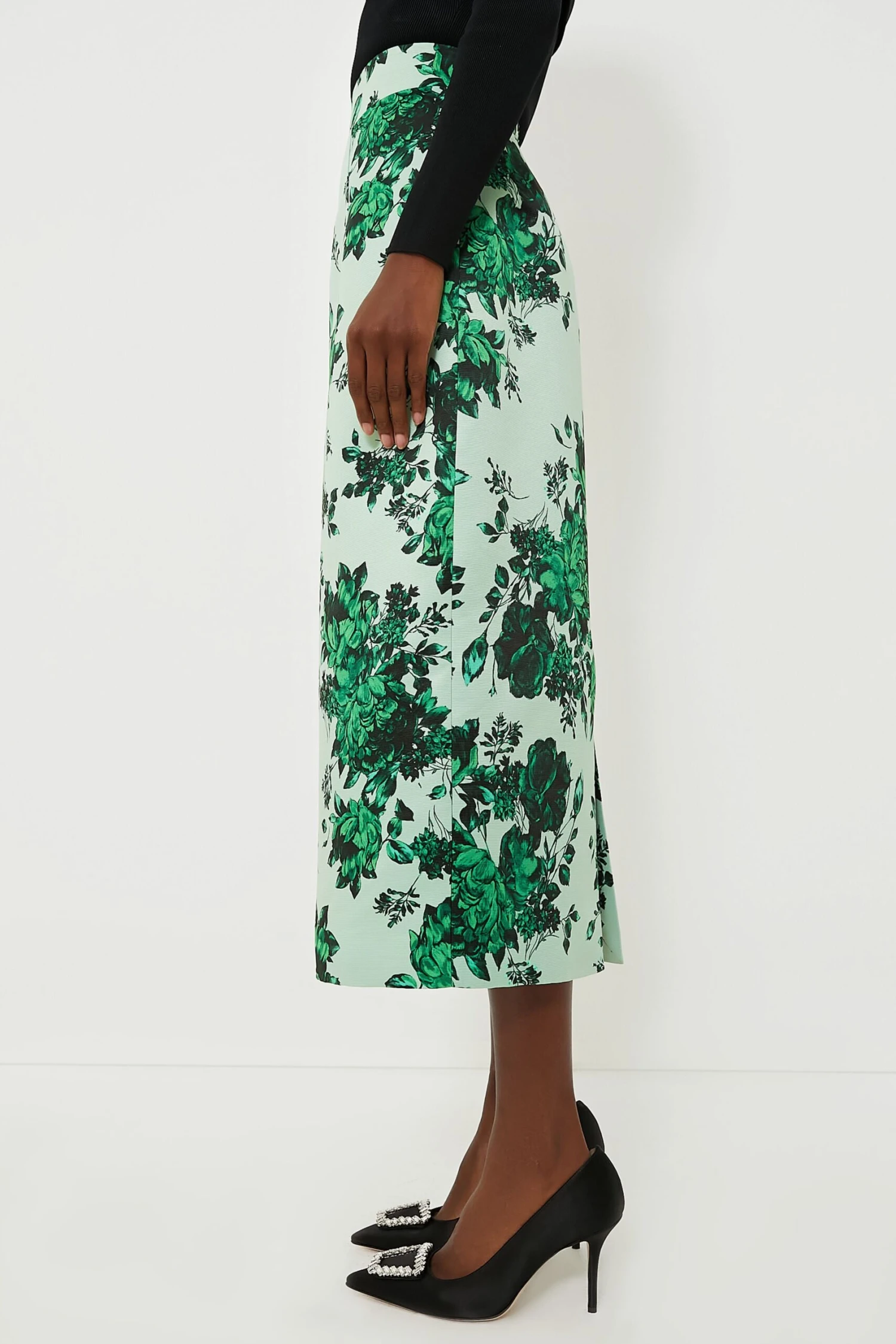 Green Festive Bouquet Lorinda Skirt 5 Green Festive Bouquet Lorinda Skirt - Image 3