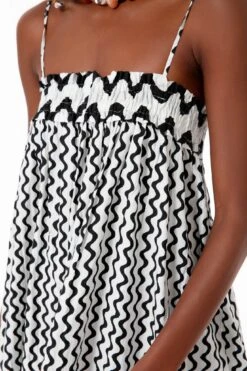 Black Ripple Tie Strap Smocked Straight Midi Dress -MOTHER || Veronica Beard Shop wsaosK2W40edXCPFwT4hM1MTqqy5mgWi 1