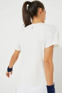 White Short Sleeve Ryan Boyfriend Tee -MOTHER || Veronica Beard Shop y8oZLG1Ogsie2HZwxXKbtxDrJ0A7gREn 1