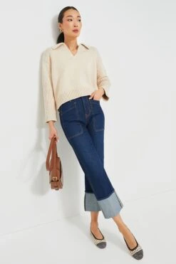 Veronica Beard Dusted Oxford Dylan High Rise Straight Leg With Cuff -MOTHER || Veronica Beard Shop yUvXxjz3kUpm7MEyJzg7bzV3plGKtArl 1