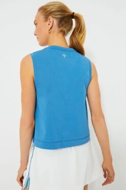 Blue Cotton Sasha Tank -MOTHER || Veronica Beard Shop ydsR5FsLcScWWbHVepH61e6pFa3ua6V3 1