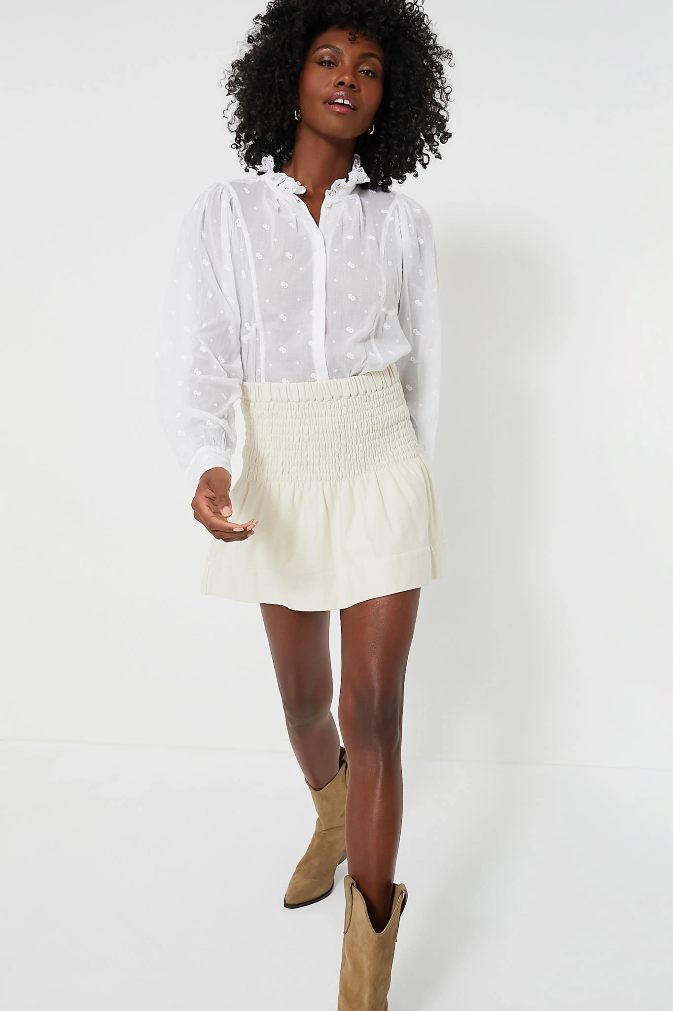 Isabel Marant Etoile Ecru Pacifica Mini Skirt 4 Isabel Marant Etoile Ecru Pacifica Mini Skirt - Image 2