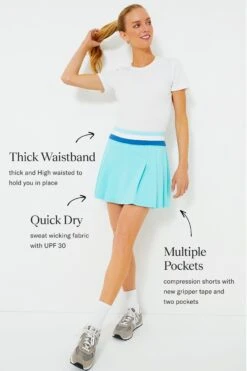 Lisbon Blue 15 Inch Lydia Pickleball Skirt -MOTHER || Veronica Beard Shop zGcLhTDiNaeyL3f8B150efxcjajhs2jT 1